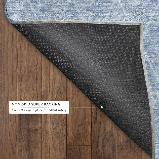 Dalyn Lazio LZ2 Blue Rug backing detail