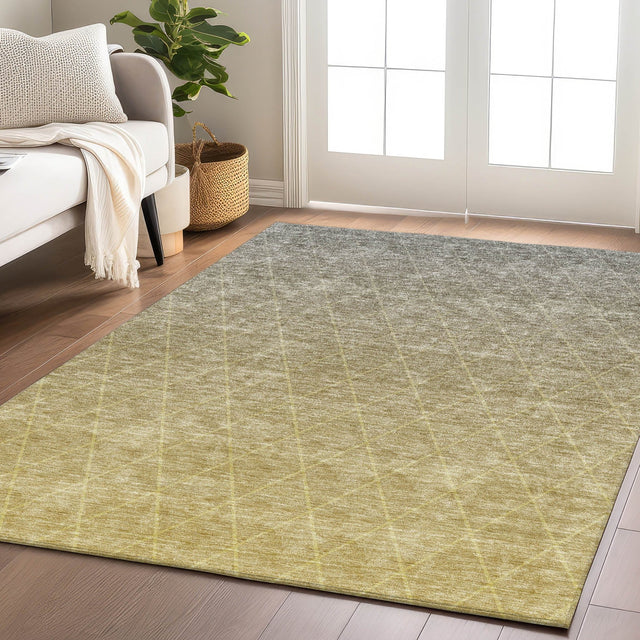 Dalyn Lazio LZ2 Gold Rug shown in a room
