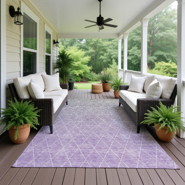 Dalyn Lazio LZ2 Lavender Rug outdoor lifestyle image