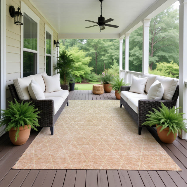 Dalyn Lazio LZ2 Salmon Rug outdoor lifestyle image