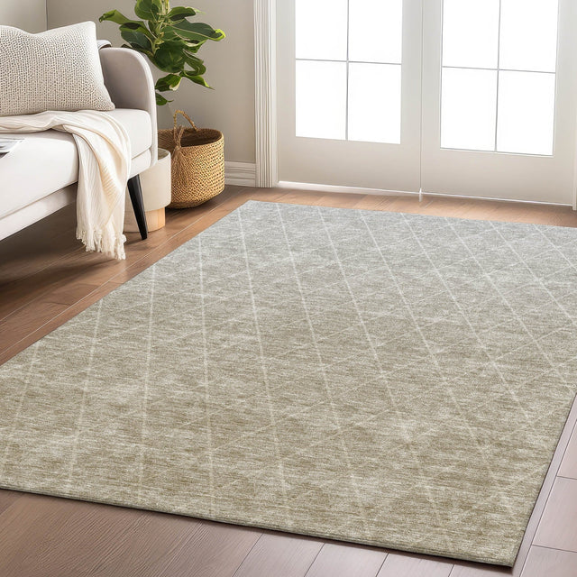 Dalyn Lazio LZ2 Taupe Rug shown in a room