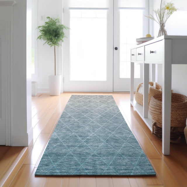 Dalyn Lazio LZ2 Teal Rug shown in a room