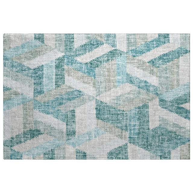 Dalyn Lorenzo LN1 Teal Rug rectangular rug