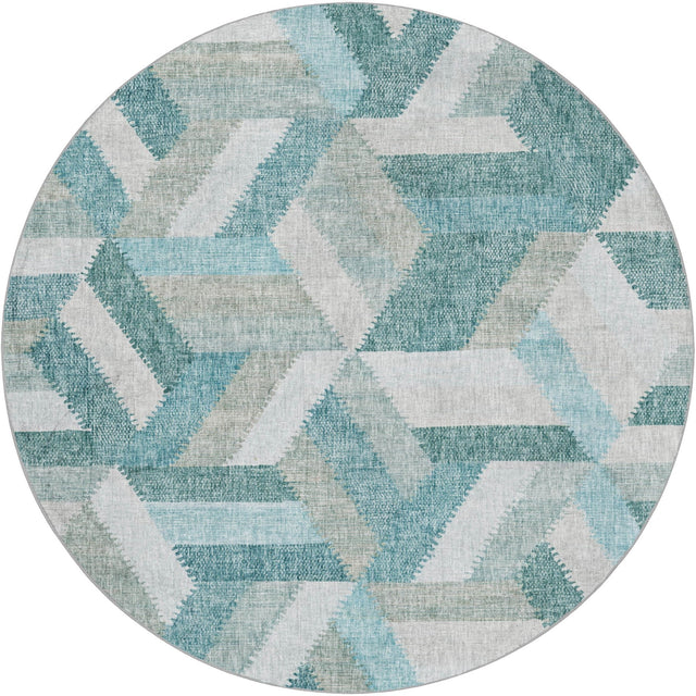 Dalyn Lorenzo LN1 Teal Rug round rug