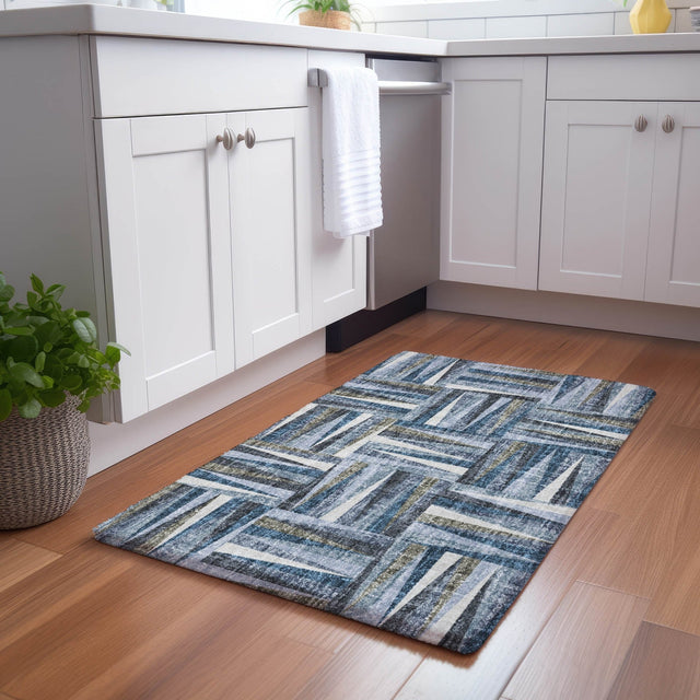Dalyn Lorenzo LN2 Denim Rug shown in a room