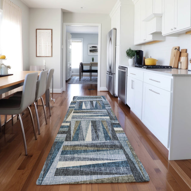 Dalyn Lorenzo LN2 Denim Rug shown in a room