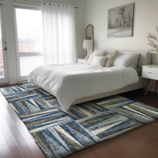Dalyn Lorenzo LN2 Denim Rug shown in a room