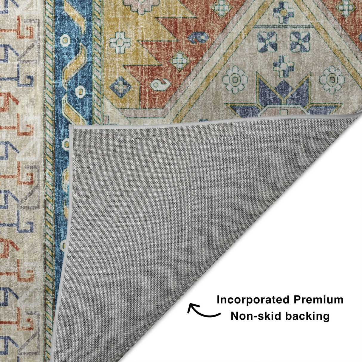 Dalyn Lorenzo LN3 Ivory Rug backing detail
