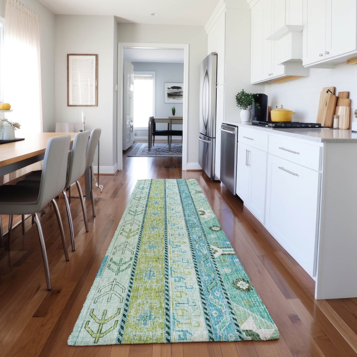 Dalyn Lorenzo LN3 Mint Rug shown in a room