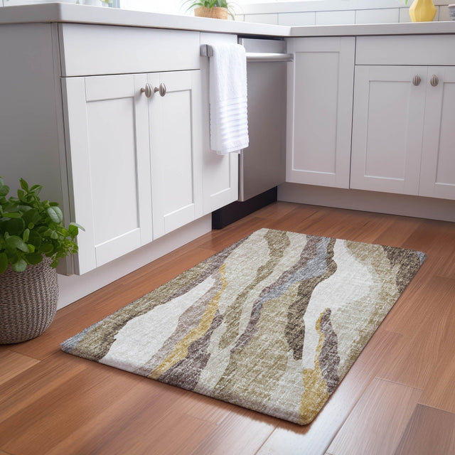 Dalyn Lorenzo LN4 Beige Rug shown in a room