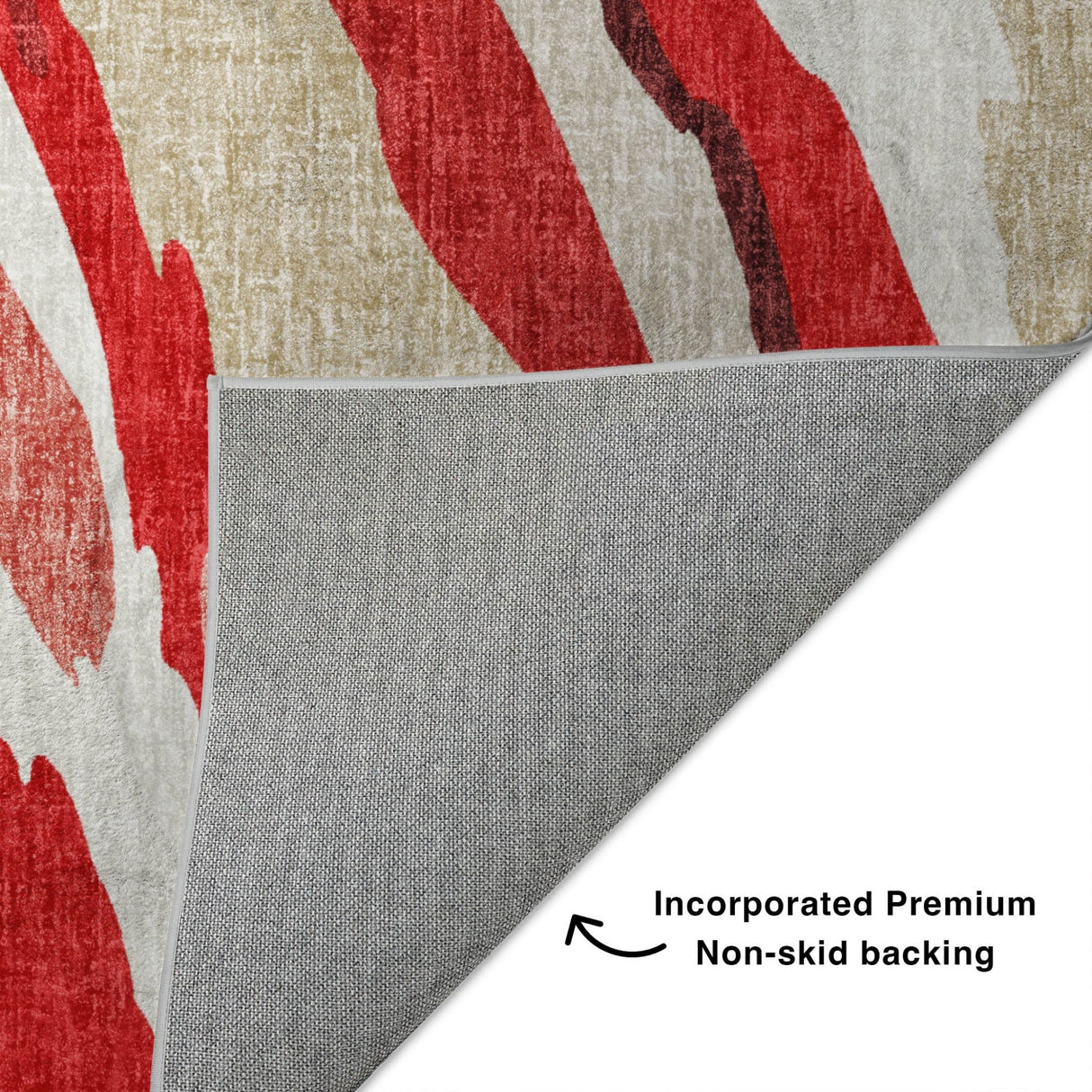 Dalyn Lorenzo LN4 Red Rug backing detail