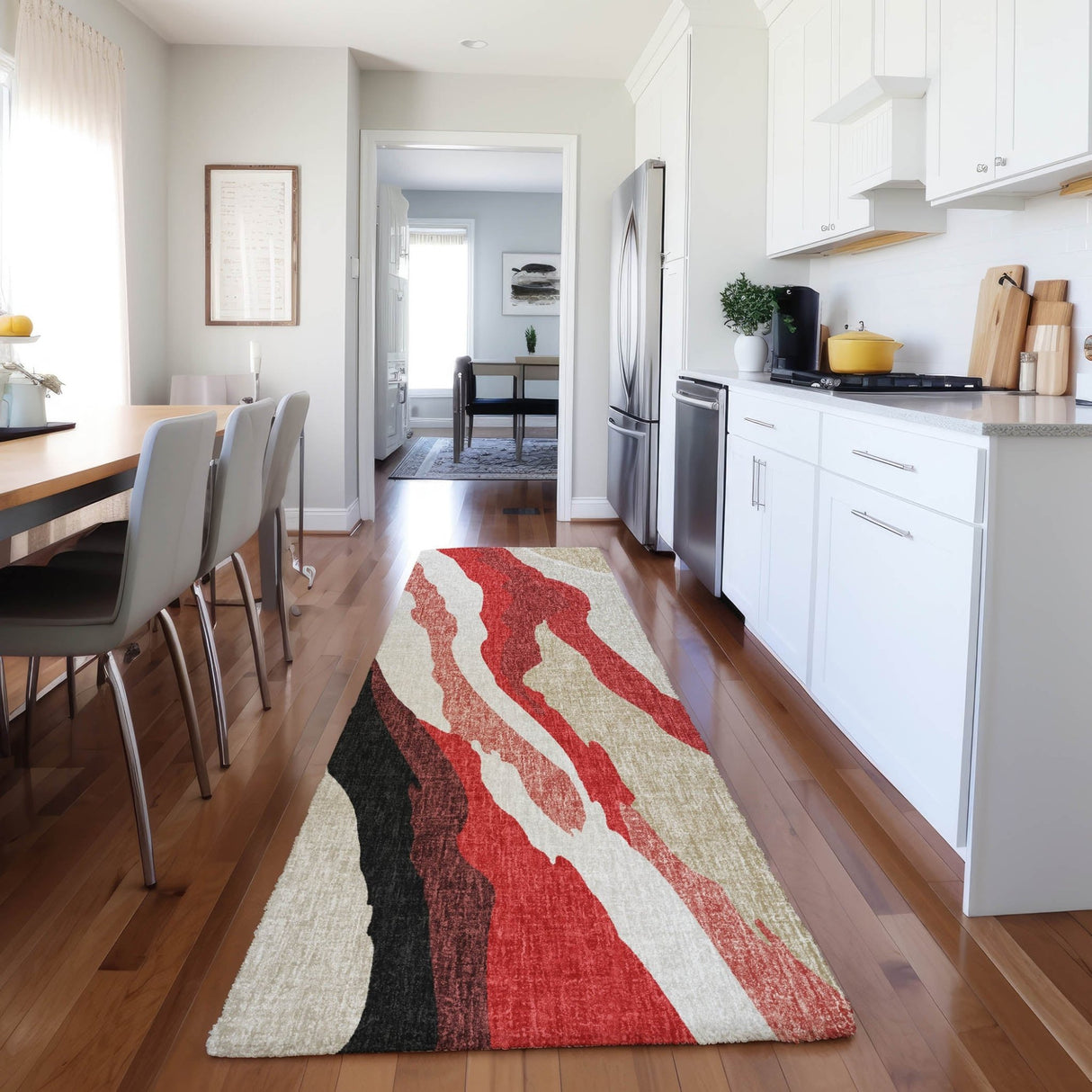 Dalyn Lorenzo LN4 Red Rug shown in a room