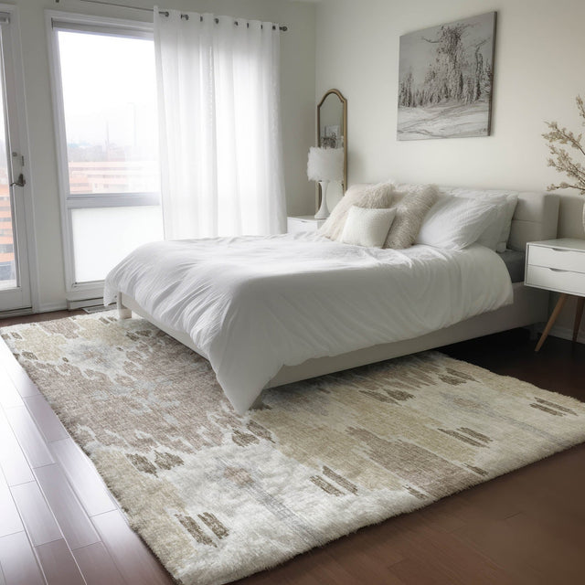 Dalyn Lorenzo LN5 Ivory Rug shown in a room