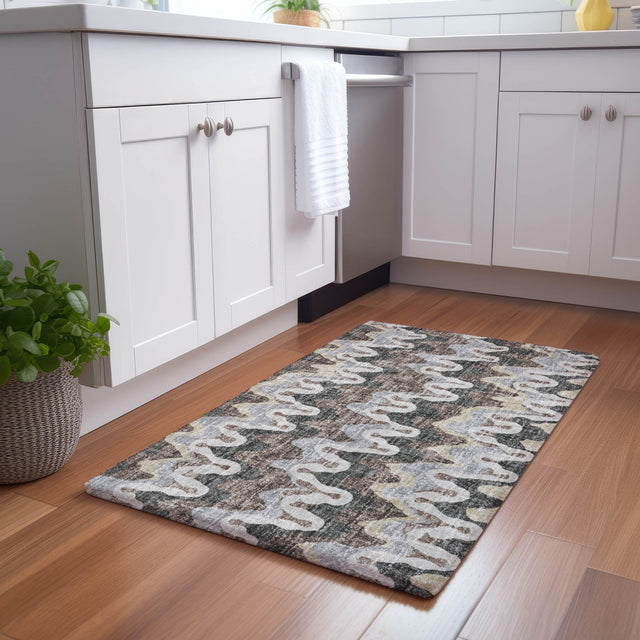 Dalyn Lorenzo LN6 Charcoal Rug shown in a room