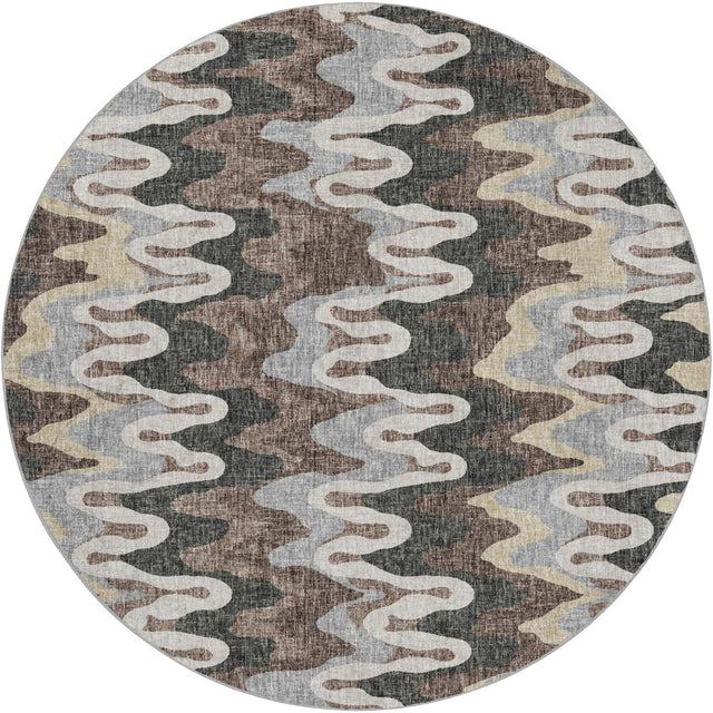 Dalyn Lorenzo LN6 Charcoal Rug round rug