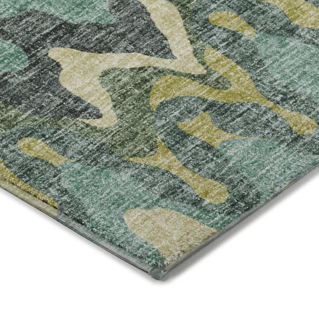 Dalyn Lorenzo LN6 Teal Rug corner detail