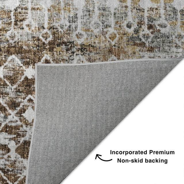 Dalyn Lorenzo LN7 Brown Rug backing detail