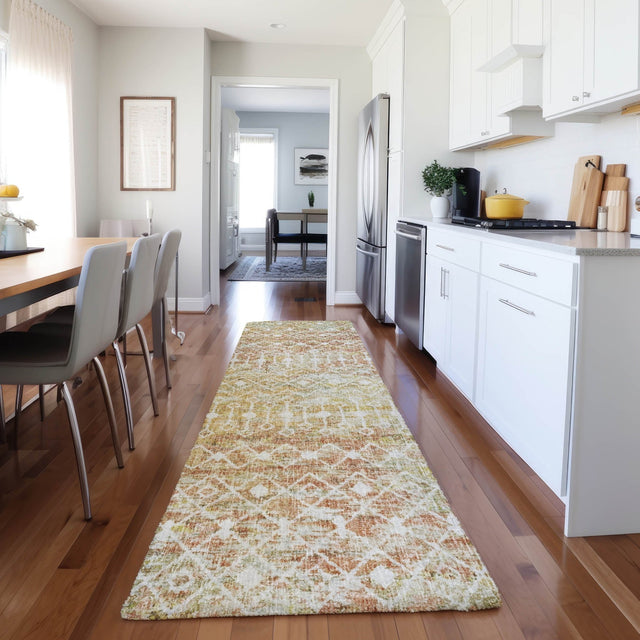 Dalyn Lorenzo LN7 Peach Rug shown in a room