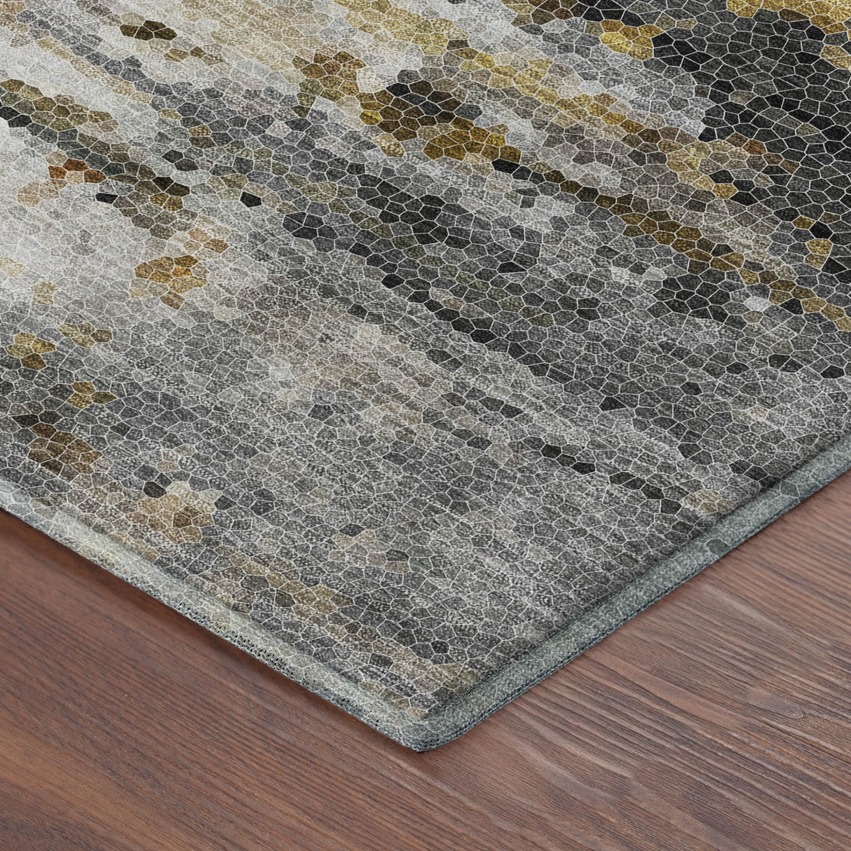 Dalyn Lumara LM1 Graphite Rug corner detail