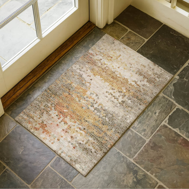 Dalyn Lumara LM1 Khaki Rug shown in a room