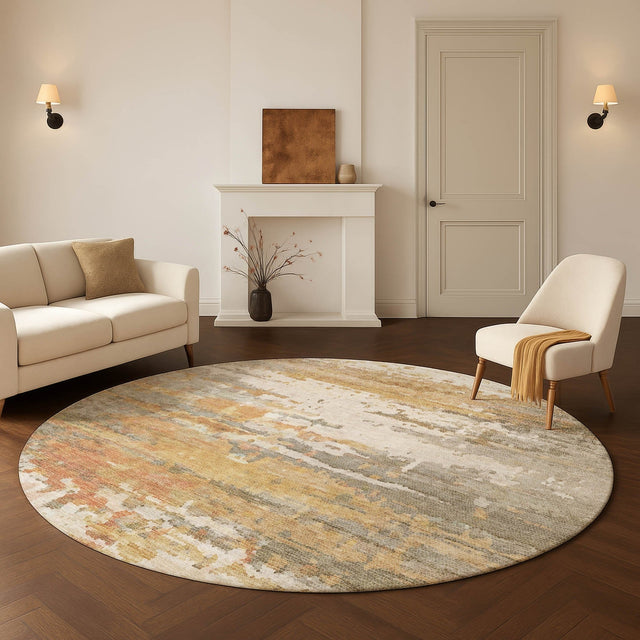 Dalyn Lumara LM1 Khaki Rug shown in a room