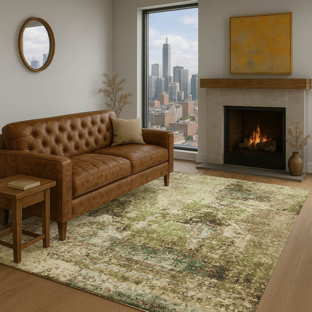 Dalyn Lumara LM2 Aloe Rug shown in a room