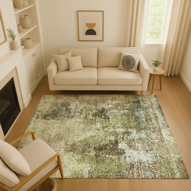 Dalyn Lumara LM2 Aloe Rug shown in a room