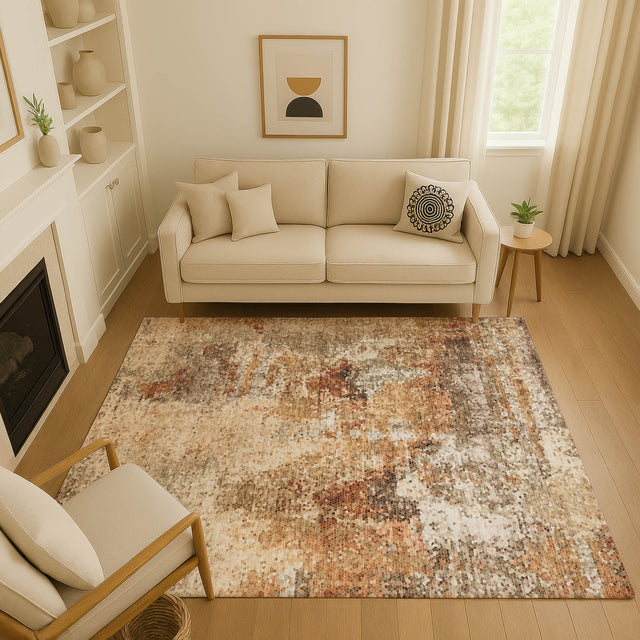 Dalyn Lumara LM2 Copper Rug shown in a room