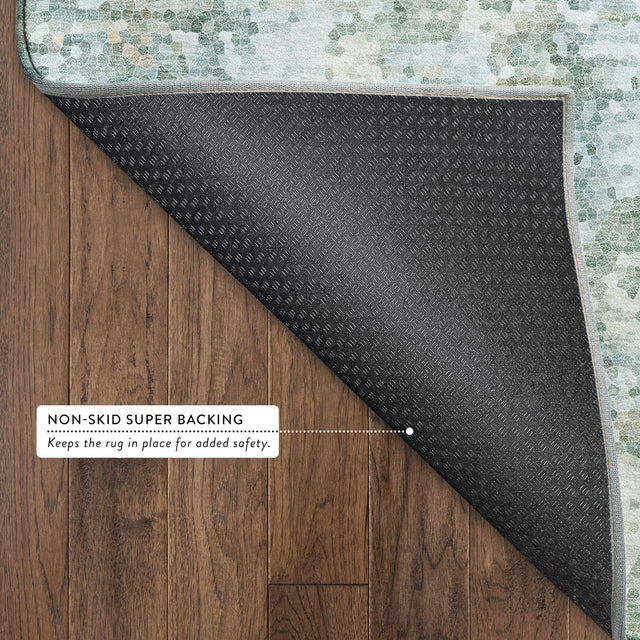 Dalyn Lumara LM2 Seafoam Rug backing detail