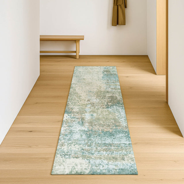 Dalyn Lumara LM2 Seafoam Rug shown in a room