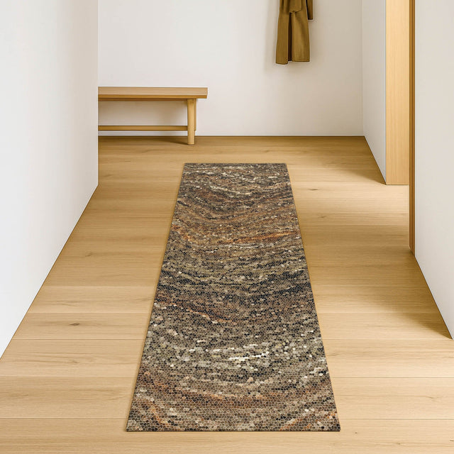 Dalyn Lumara LM3 Brown Rug shown in a room