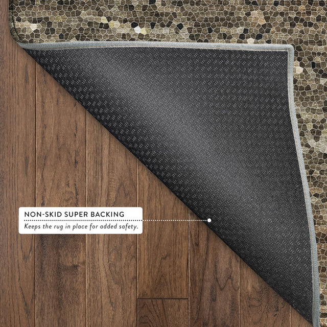 Dalyn Lumara LM3 Brown Rug backing detail