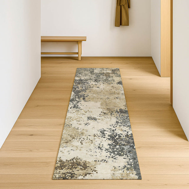 Dalyn Lumara LM4 Pewter Rug shown in a room