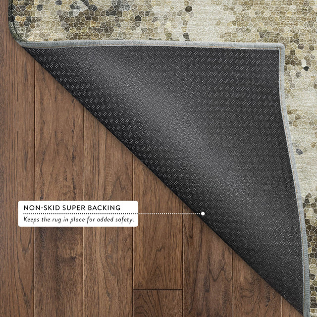 Dalyn Lumara LM4 Pewter Rug backing detail