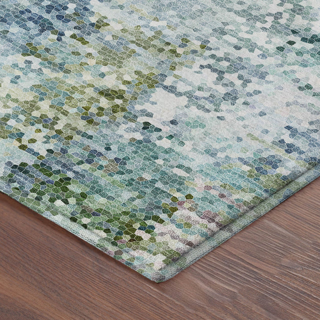 Dalyn Lumara LM5 Aqua Rug corner detail