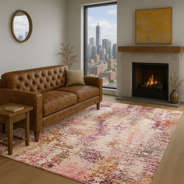 Dalyn Lumara LM5 Blush Rug shown in a room