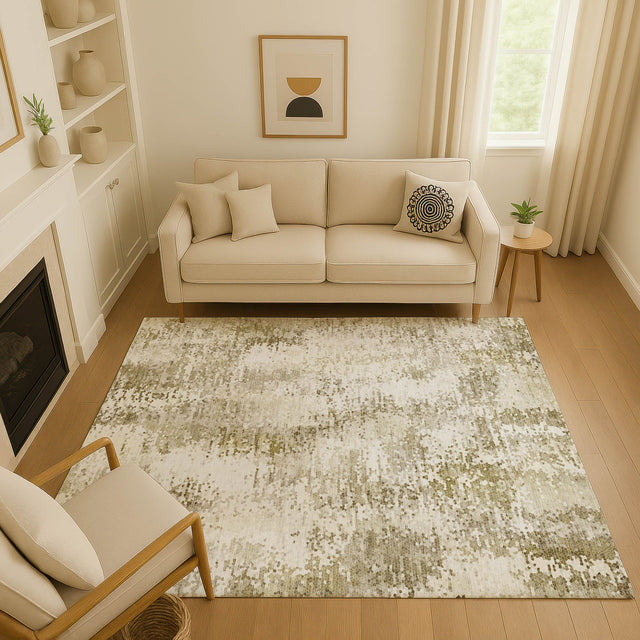 Dalyn Lumara LM5 Khaki Rug shown in a room