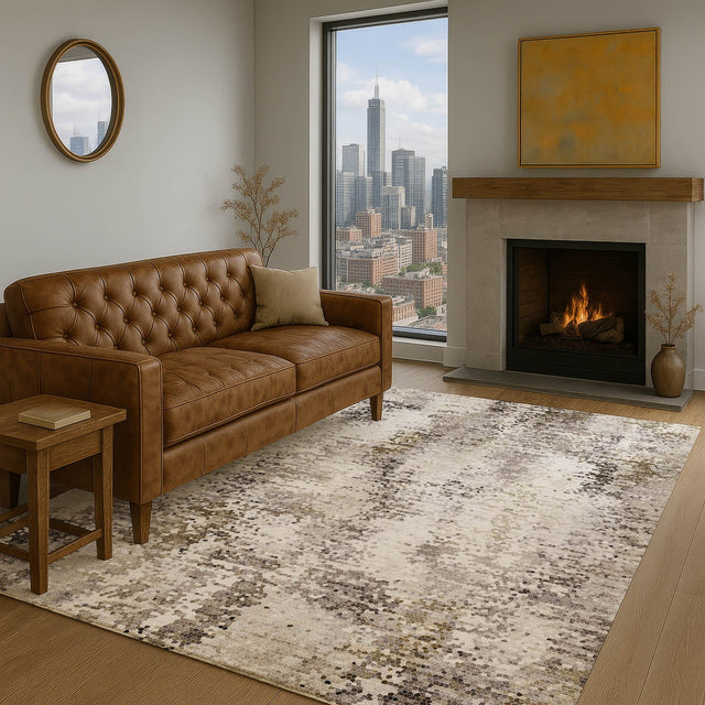 Dalyn Lumara LM5 Putty Rug shown in a room
