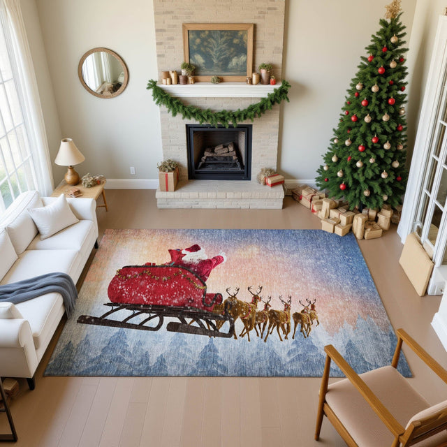 Dalyn Merry & Bright MY1 Twilight Rug shown in a room