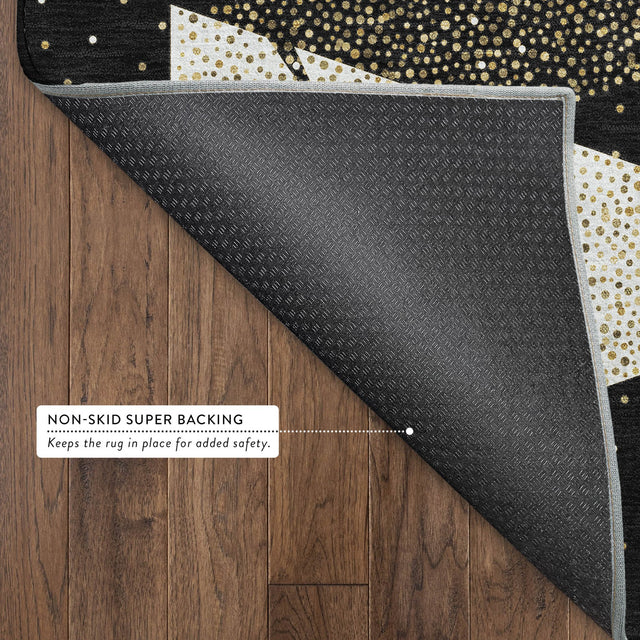 Dalyn Merry & Bright MY11 Black Rug backing detail