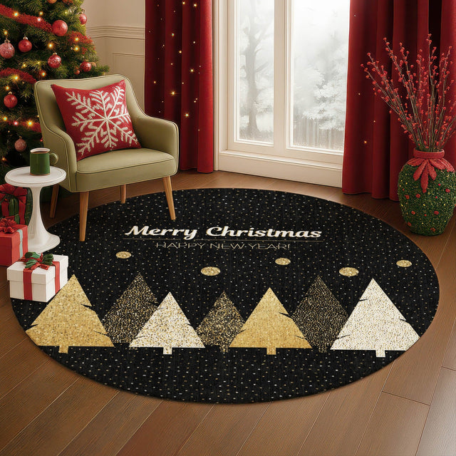 Dalyn Merry & Bright MY11 Black Rug shown in a room