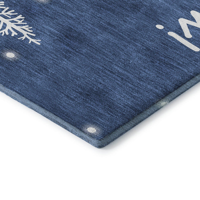 Dalyn Merry & Bright MY12 Navy Rug corner detail