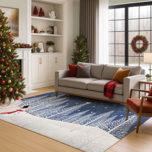 Dalyn Merry & Bright MY12 Navy Rug shown in a room