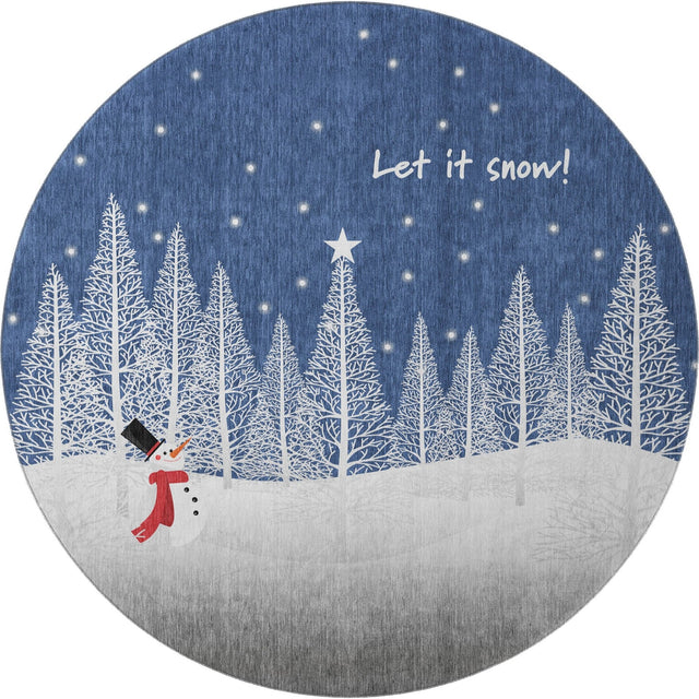 Dalyn Merry & Bright MY12 Navy Rug round rug