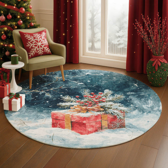 Dalyn Merry & Bright MY13 Blue Rug shown in a room