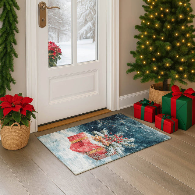 Dalyn Merry & Bright MY13 Blue Rug shown in a room