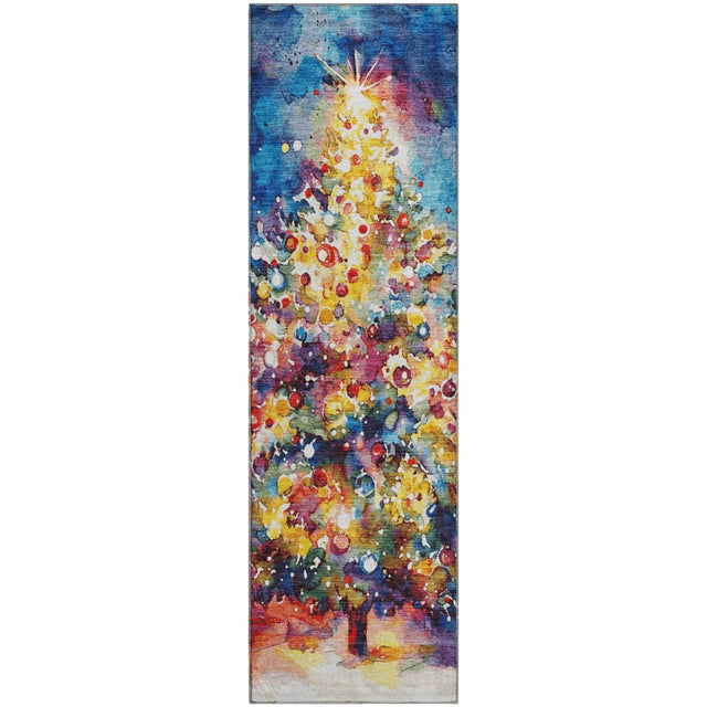 Dalyn Merry & Bright MY14 Navy Rug runner rug