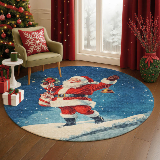 Dalyn Merry & Bright MY15 Blue Rug shown in a room