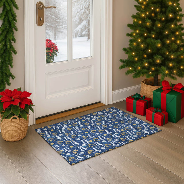 Dalyn Merry & Bright MY18 Navy Rug shown in a room