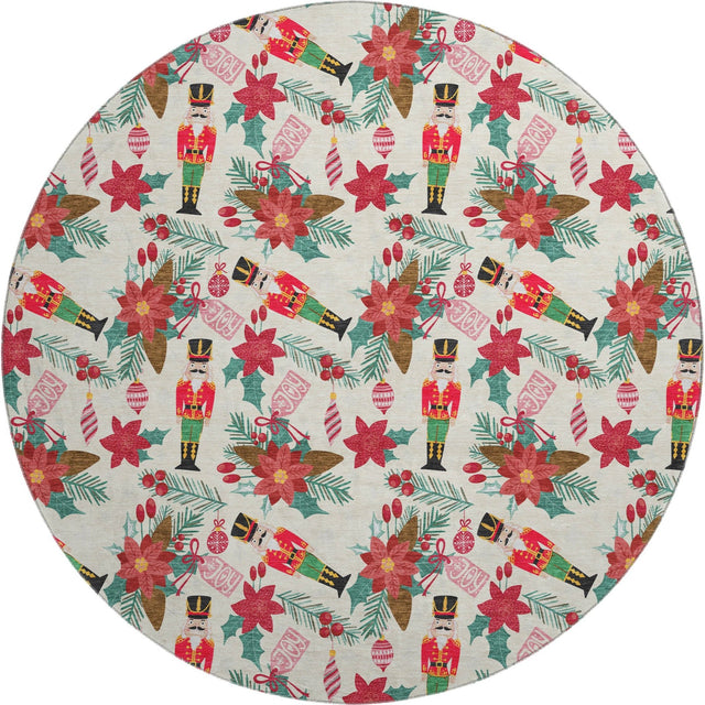 Dalyn Merry & Bright MY19 Ivory Rug round rug